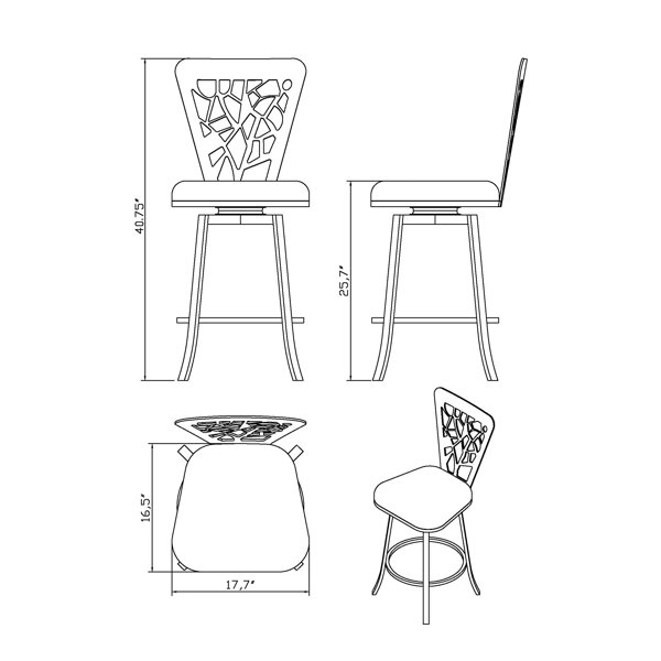 Mercer41 Mcreynolds Bar & Counter Swivel Stool & Reviews Wayfair